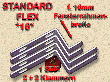 STANDARD-FLEX für 16 mm Fensterrahmen